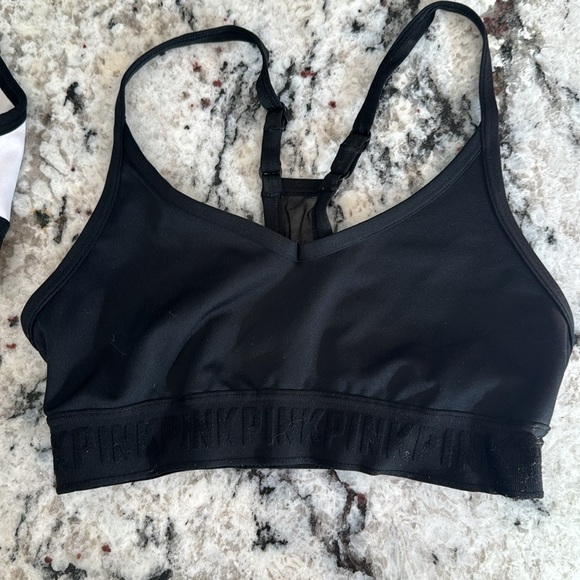 Black and white Victoria Secret PINK sports bra set - Picture 5 of 8